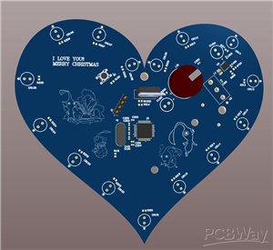 Christmas Decorative Light-up PCB with Speaker Output