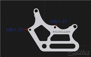 220mm Dual Brake pit bike Bracket