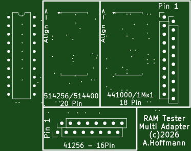 RAM Tester for vintage DRAM/SRAM - SOJ Adapter