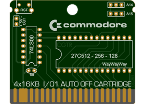 C64 4x16KB I/O1 AUTOMATIC SHUT-OFF CARTRIDGE