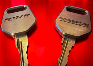 Porsche Key Cover Alu Titan