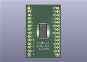 SOIC-28 SSOP-28 Breakout Board