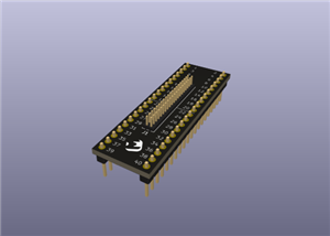 Dual row 40 pin 1.27 pitch to 2.54 pitch converter board