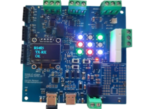 ESP32-S3 industrial evaluation board with RGB LED matrix