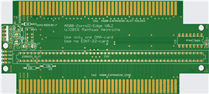 Commodore Amiga 500 Zorro II slot adapter board A500 plus expansion