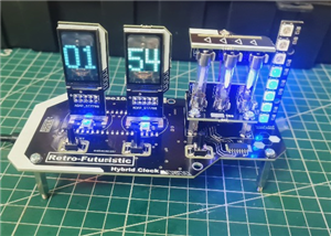 Retro-Futuristic Hybrid Clock