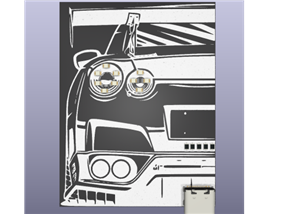 R35 GTR led wall panel