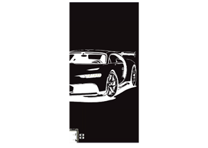 Buggati Chiron LED wall panel