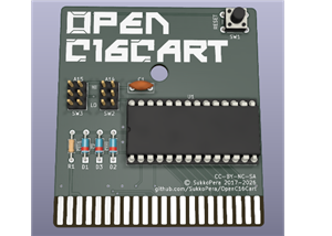 OpenC16Cart V5 - Open Hardware 16/32/64 Kb Cartridge for the Commodore 16, 116 and Plus/4 (44-Pin)