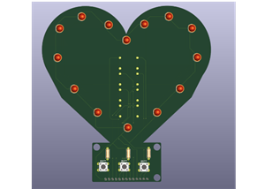 a heart led board