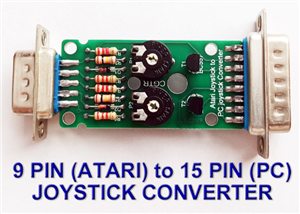 9 PIN ATARI/COMMODORE GAME CONTROLLER to 15 PIN PC CONTROLLER CONVERTER