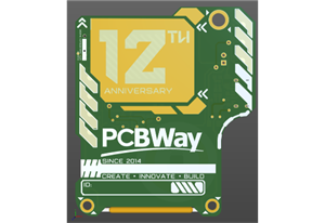 Sci-Fi Badge: PCBWay 12th Anniversary Badge Design
