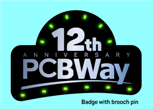 PCBWay 12th Anniversary Badge Design by Guiye Perez Bongiovanni
