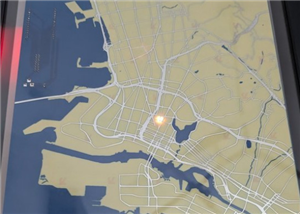 Location Display Map with PCB Art