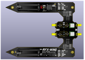 RFX-wing shaped PCB for octa band RF filter
