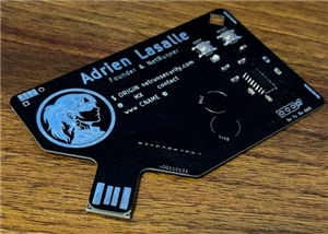 USB Business Card Badge - CH552G, Native USB & Capacitive Touch