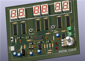 Digital Clock with USB Type-C Power / 2x 3.7V li ion Battery and Battery Backup