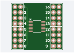 TSSOP16 to DIL16 Socket Adapter