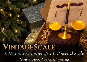VintageScale: a Decorative, Battery- or USB-Powered Scale That Moves With Meaning