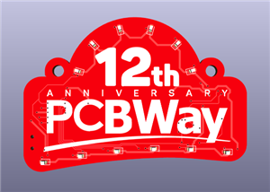 PCBWay 12th Anniversary Badge Design by Guiye Perez Bongiovanni