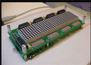 JB LED MATRIX 32x8 V1.1 --- Stackable THT Scrolling Text LED Matrix Panel