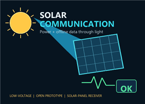 Solar Communication: Low-Cost Offline Data Through Light