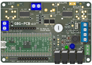 GBG-PCB Go Baby Go - Printed Circuit Board - V2.3 - without battery and motor connectors